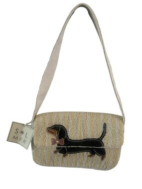 Sol Mer Beaded Dachshund Shoulder Bag